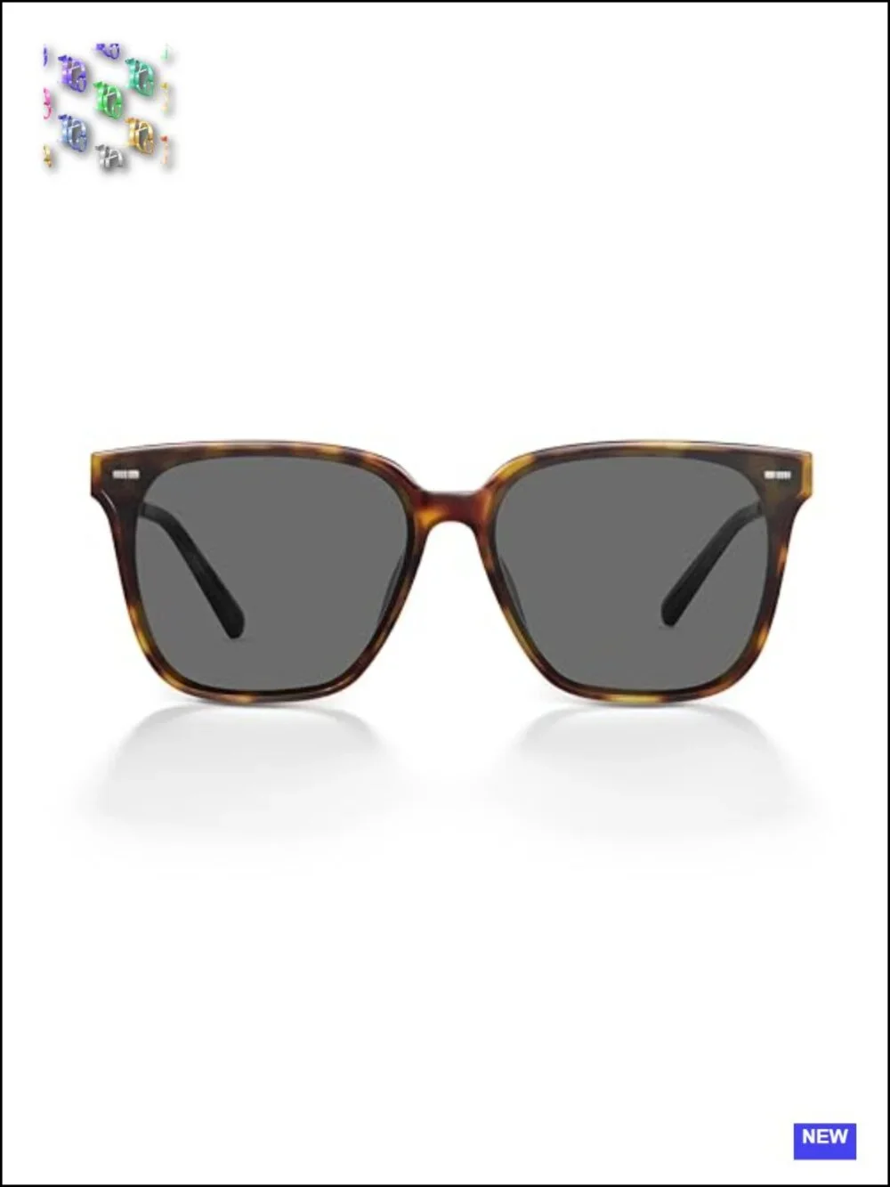 Retro Square Polarized UV400 Sunglasses for Women Men Flush-Mount Anti-Oil